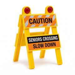 Over the Hill Mini Barricade - Senior Crossing Birthday Decoration