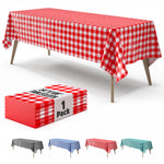Red Gingham Plastic Table Cover | 54 in. x 108 in.