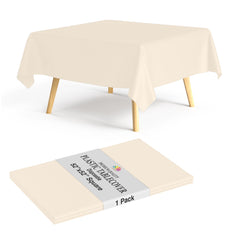Premium Square Ivory Table Cover 52" x 52" | 1 Pack