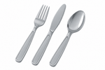 Heavyweight Assorted Medium Cutlery Set - Solid Colors - 7.5 in.