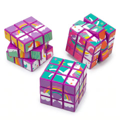 Enchanting Unicorn Puzzle Cube Favors - 12 Pack