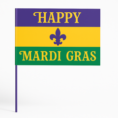 Vibrant Mardi Gras Celebration Flag