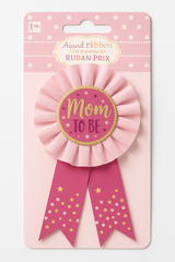 "Mom To Be" Award Ribbon - Baby Shower Wearable Accessory
