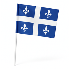 Quebec Fleur-de-lis Fabric Flags - 4 Pack
