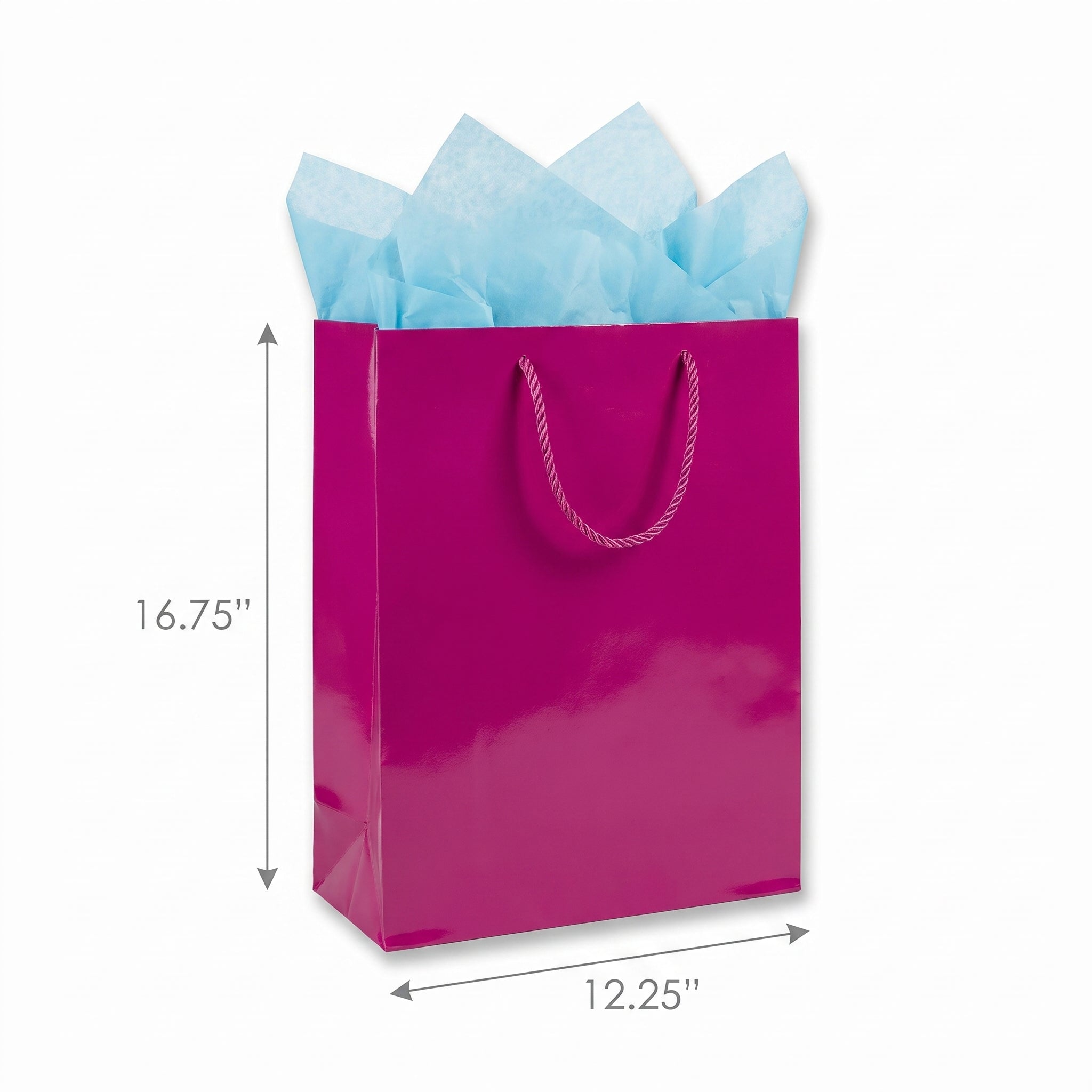Extra Large Glossy Magenta Gift Bag