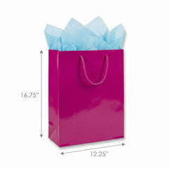 Extra Large Glossy Magenta Gift Bag