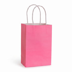 Bright Pink Small Kraft Gift Bag