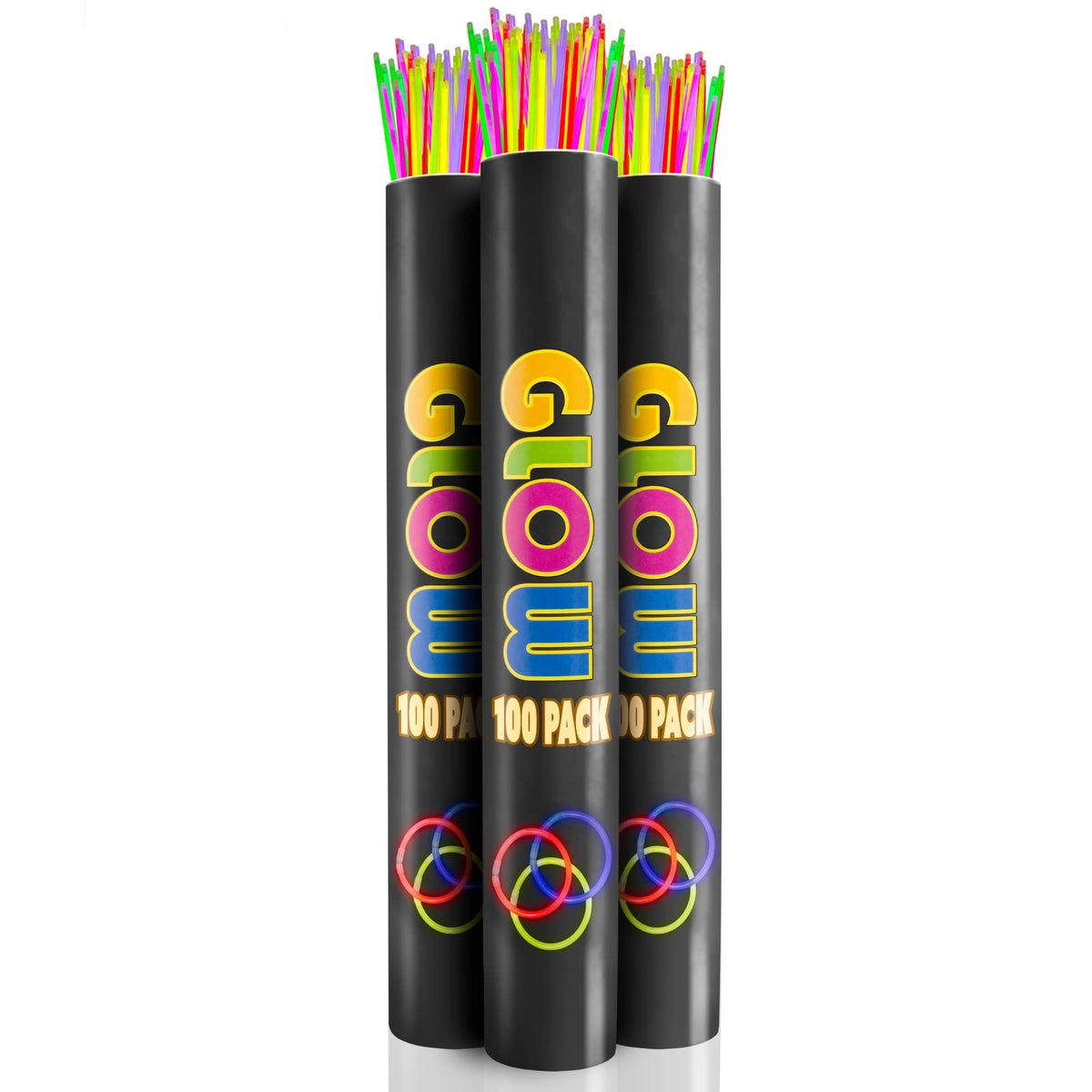 22 inch. Neon Glow Necklaces With Assorted Colors - 300
