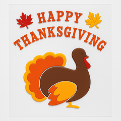 Thanksgiving Turkey Gel Window Clings