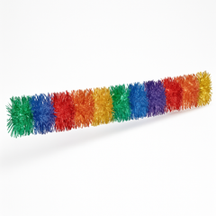 Rainbow Fringe Tinsel Garland - 9 ft