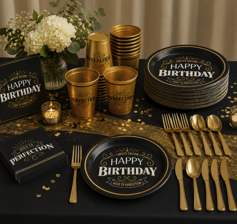 "Aged To Perfection" Birthday Party Kt - For 20 Guests