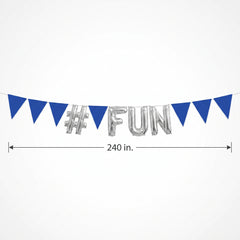 Royal Blue DIY Customizable Pennant Banner - 20ft