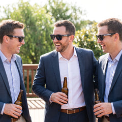 Groom & Crew Party Sunglasses Set, Black, 6-Pack