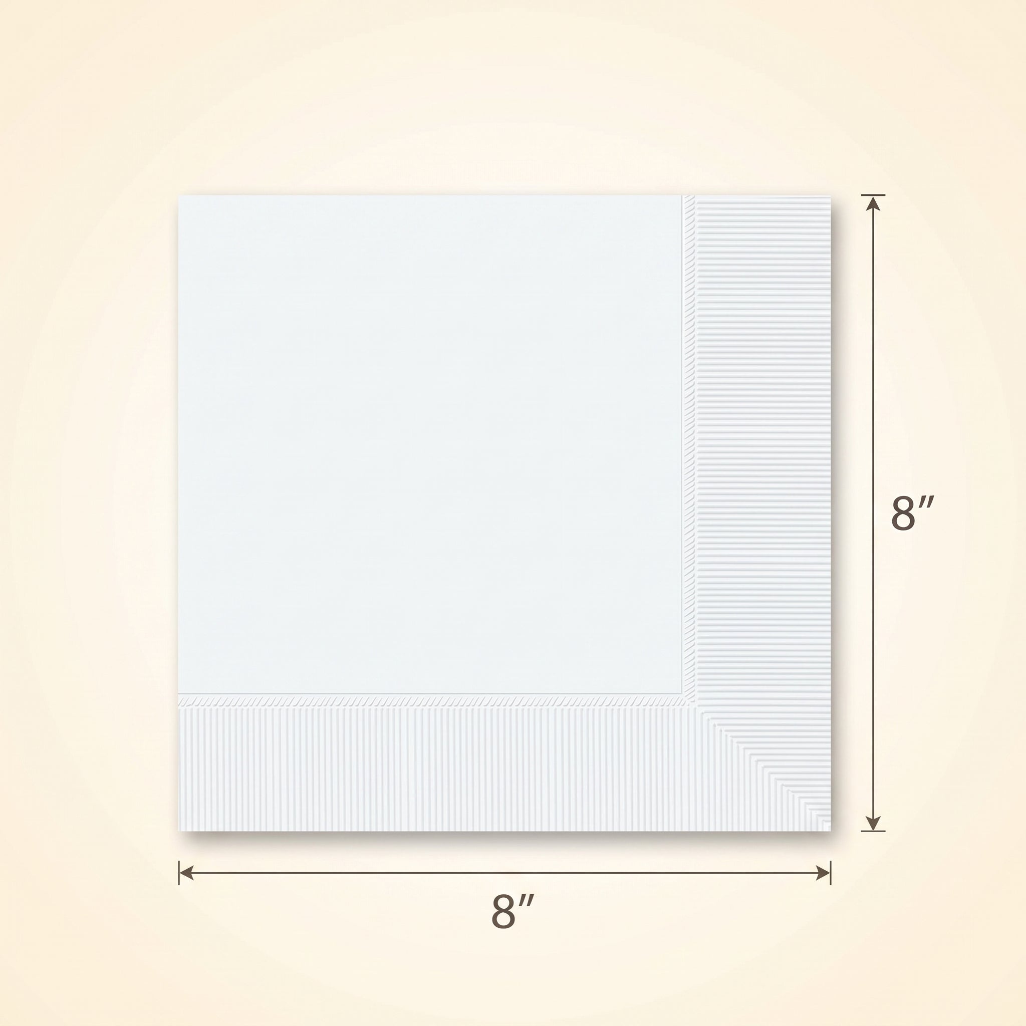 Elegant Frosty White Dinner Napkins - 8 In. x 8 In.