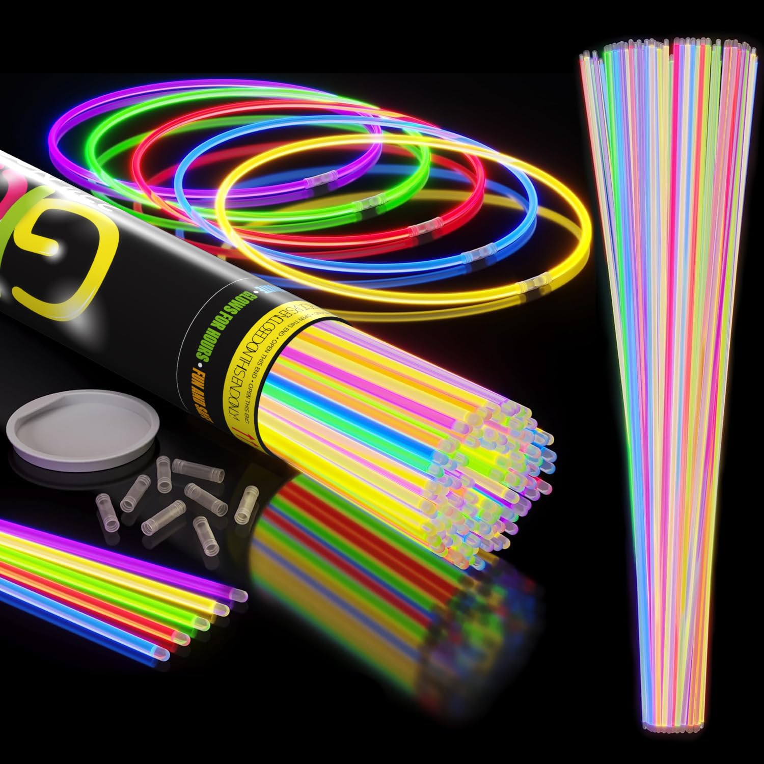 22 In. Assorted Glow Necklaces | Case of 1200