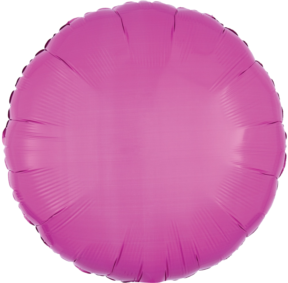 Bright Pink Foil Circle Balloon - 18-Inch