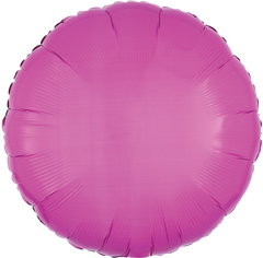 Bright Pink Foil Circle Balloon - 18-Inch