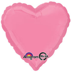 18 inch Bright Bubble Gum Pink heart foil balloon