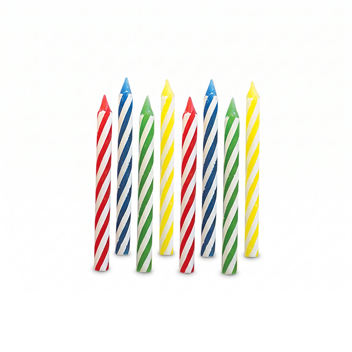Vibrant Spiral Birthday Candles - Multicolor Set