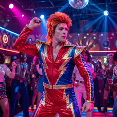 Men's Glam Rock Jumpsuit Costume - L/XL
