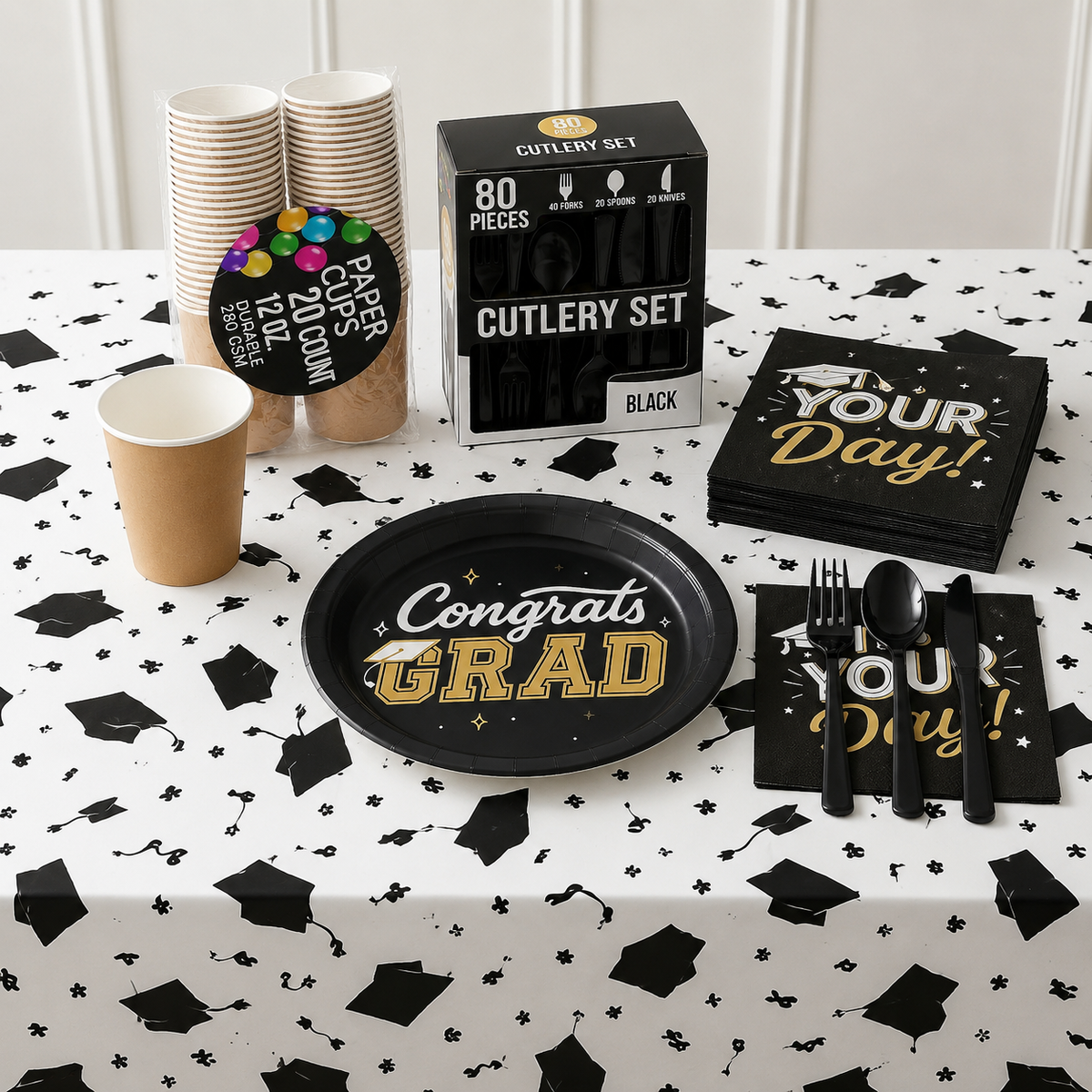 Signature Success "Congrats Grad" Party Kit - For 20 Guests