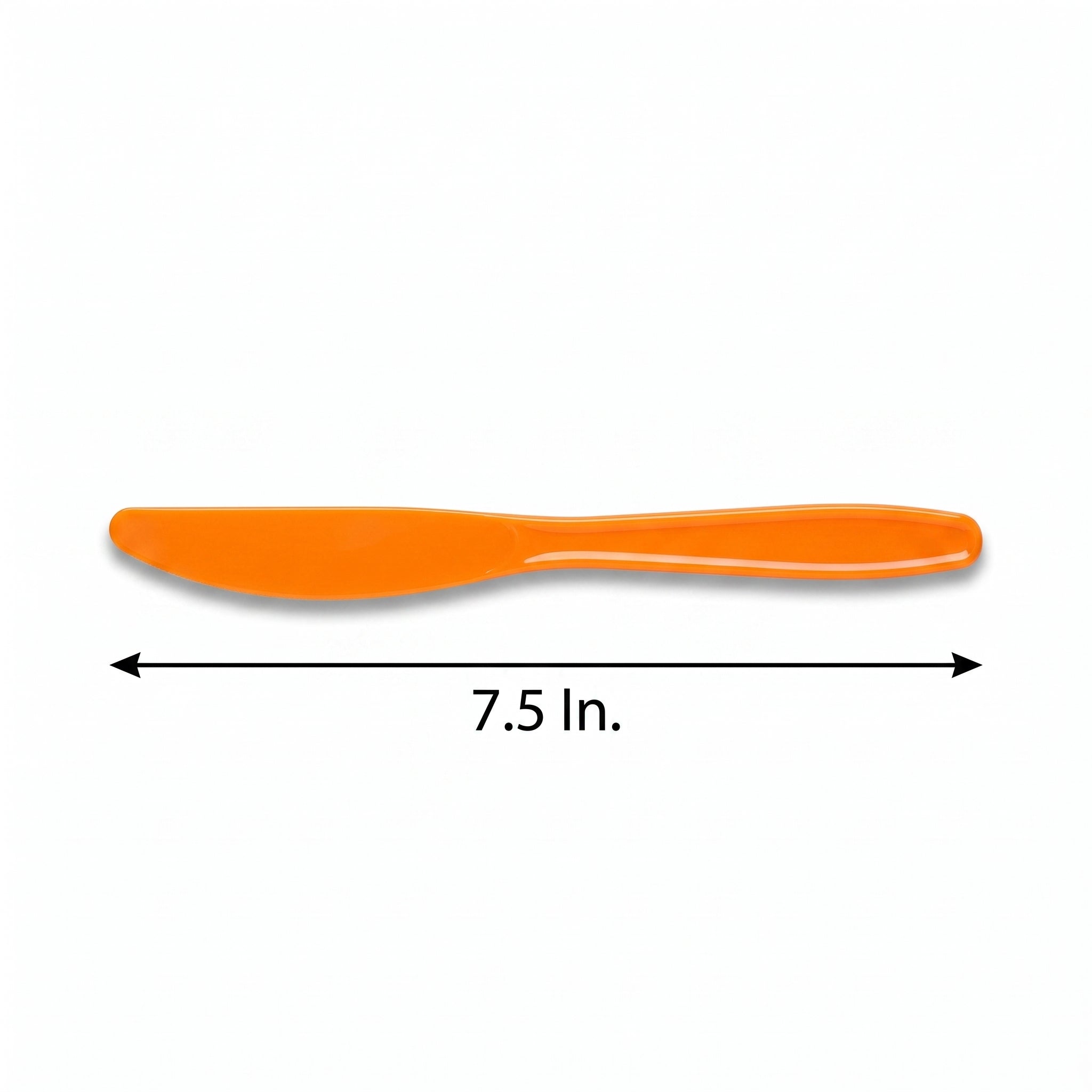 Orange Plastic Knives - 7.5 In. | 20 Count
