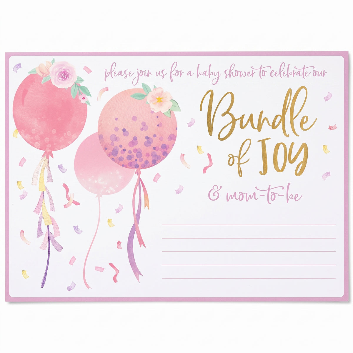 "It's a Girl" Deluxe Baby Shower Invitation
