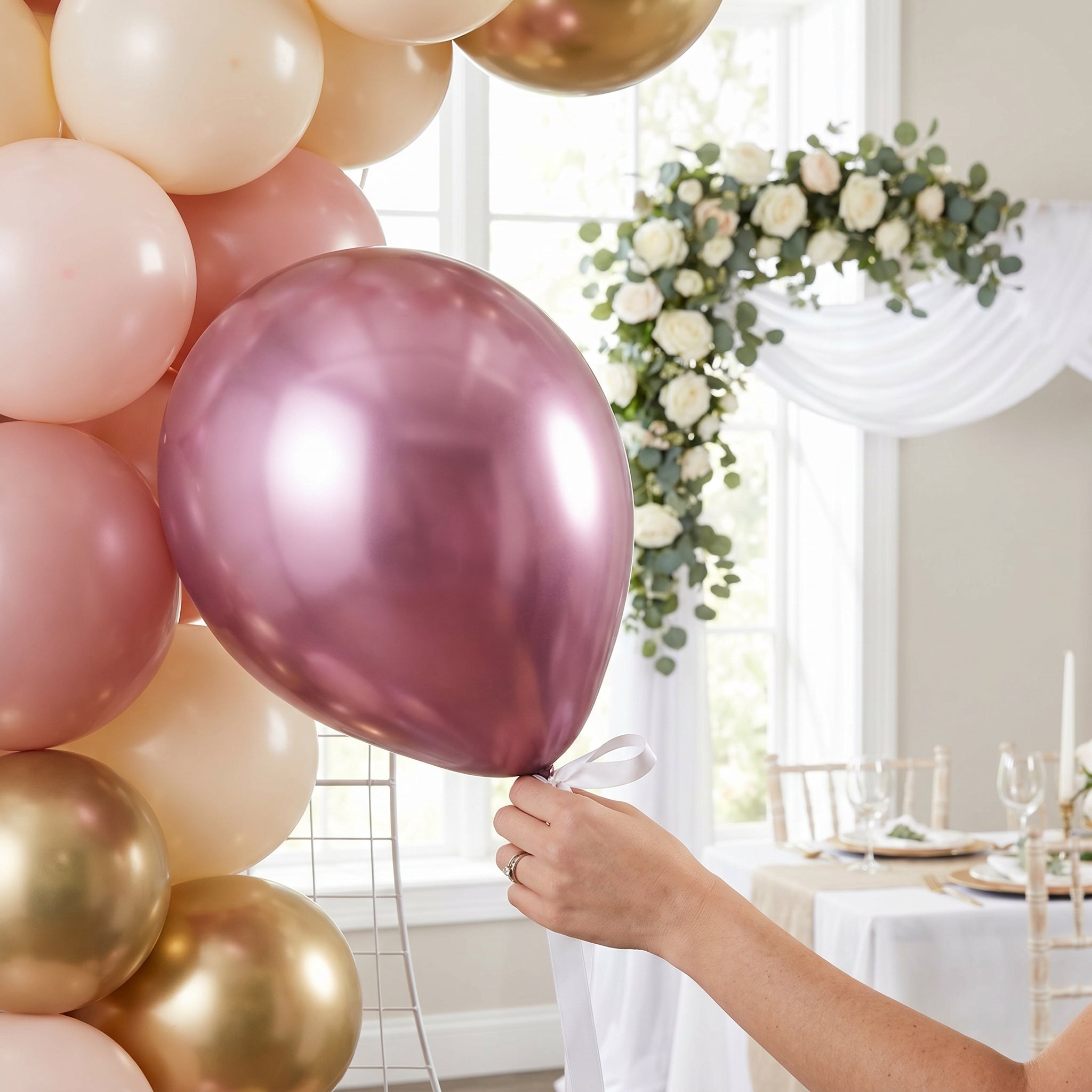 Luxurious New Pink Latex Balloons - 11" (Pack of 100)