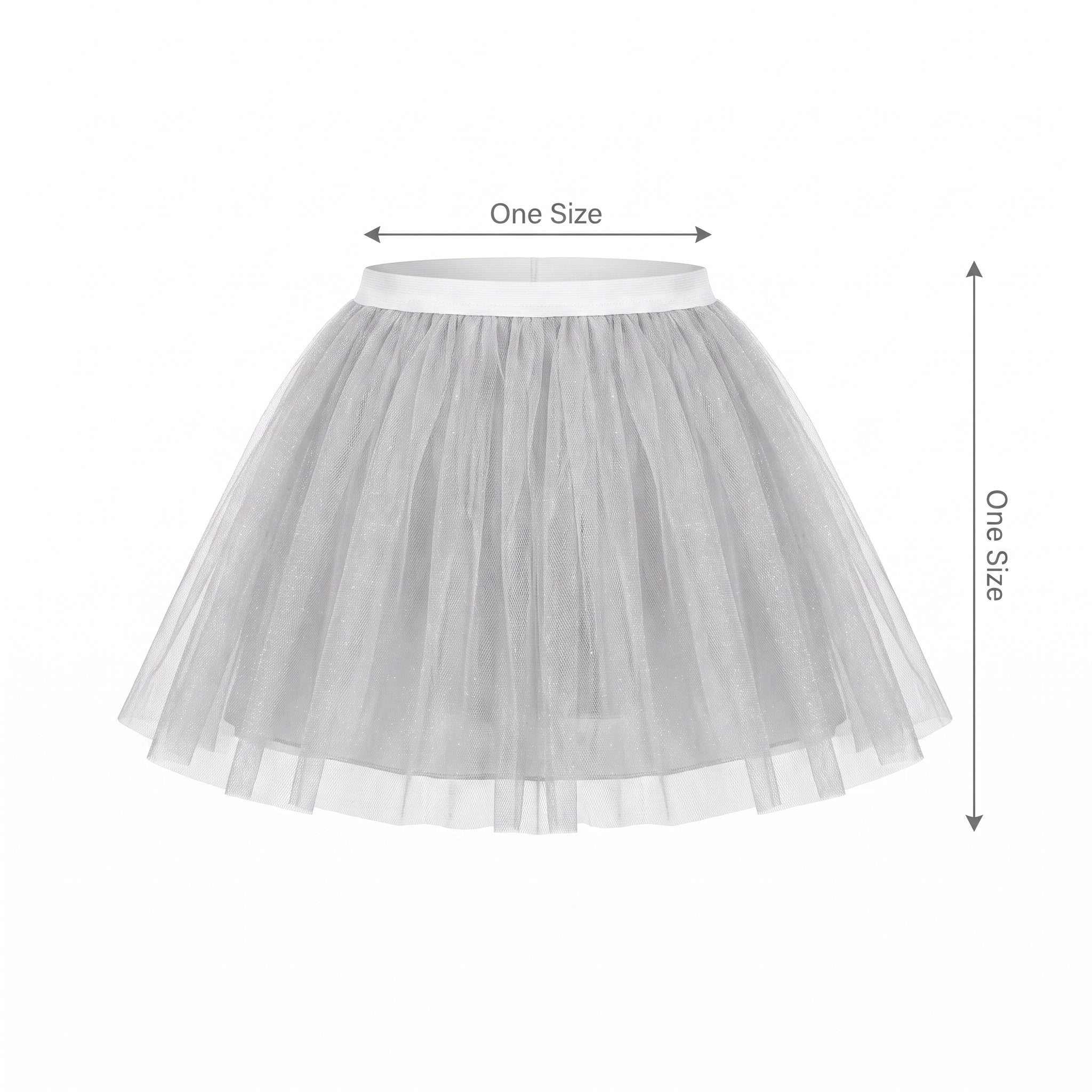 Silver Adult Tutu Skirt - Fun Costume Accessory
