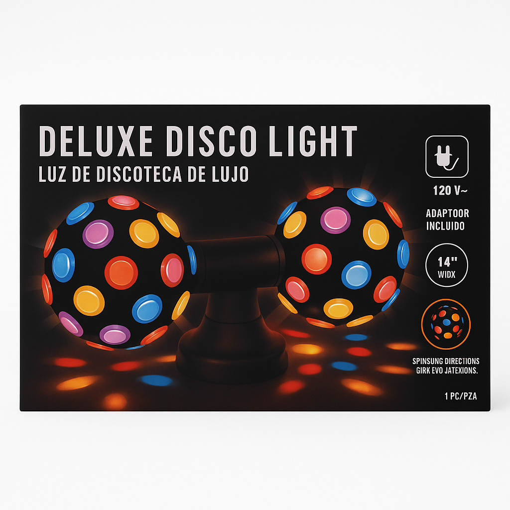 6" Twin Disco Ball Light ‚Äì Multicolor Glow for Endless Celebrations