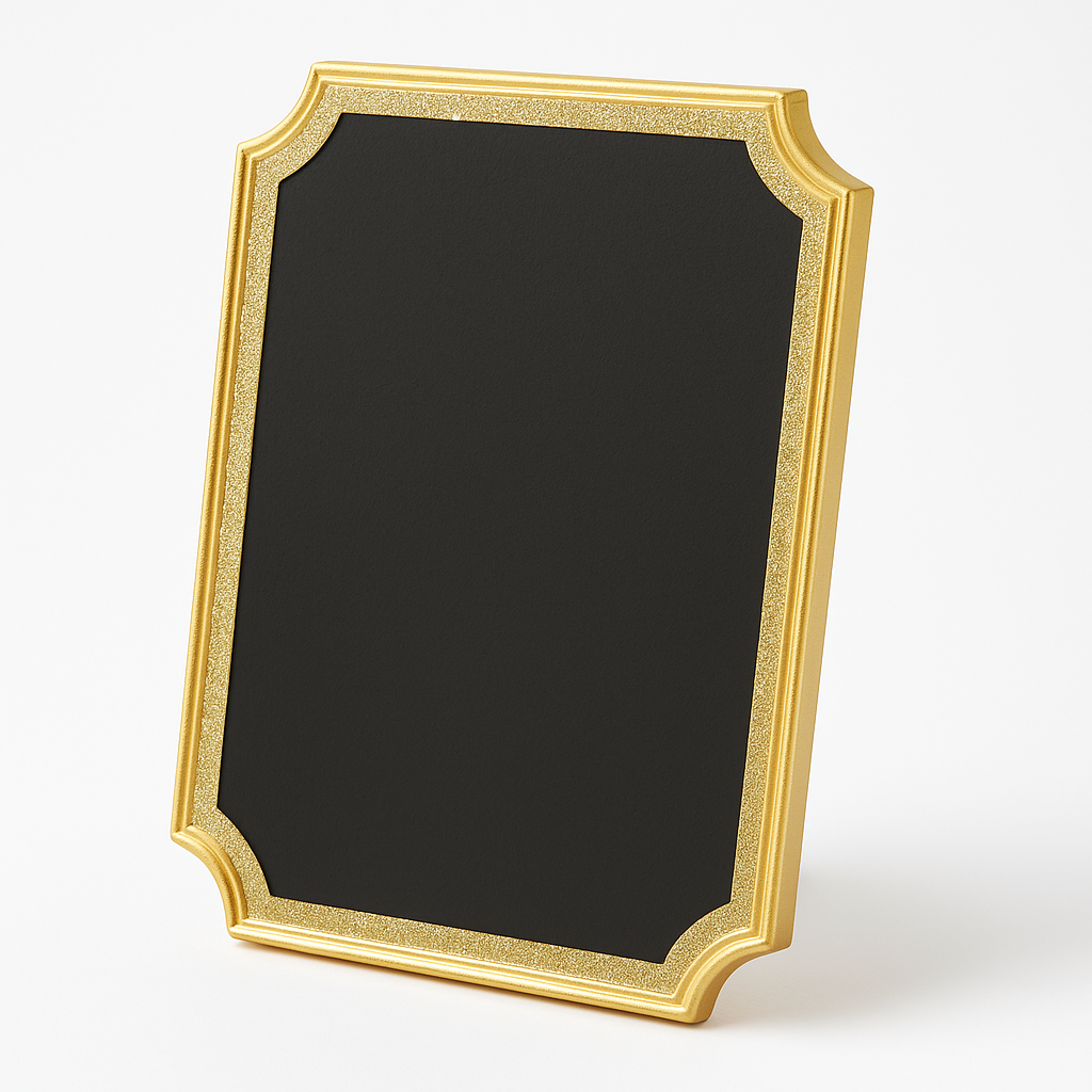 Gold Glitter Chalkboard Easel Sign Decoration for Weddings