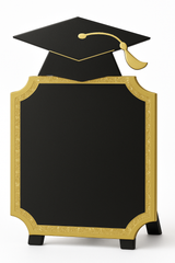 Graduation Cap Chalkboard Stand Easel Sign, 11-Inch