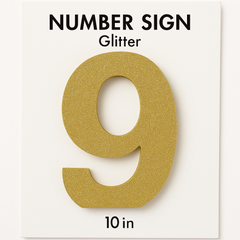 Glitter Gold Number 9 Sign, 10-Inch ‚Äì Perfect for Birthdays and Celebrations