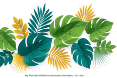 Key West Palm Leaf Wall and Table Decorations Set