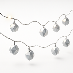 Gemstone Fairy LED String Lights - Silver, 5.5 ft, 18 Lights