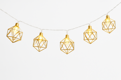 Gold Geometric LED String Lights ‚Äì 5 ft, 10 Lights