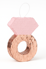 Mini Blush and Rose Gold Diamond Ring Pi√±ata - Elegant Wedding Decor
