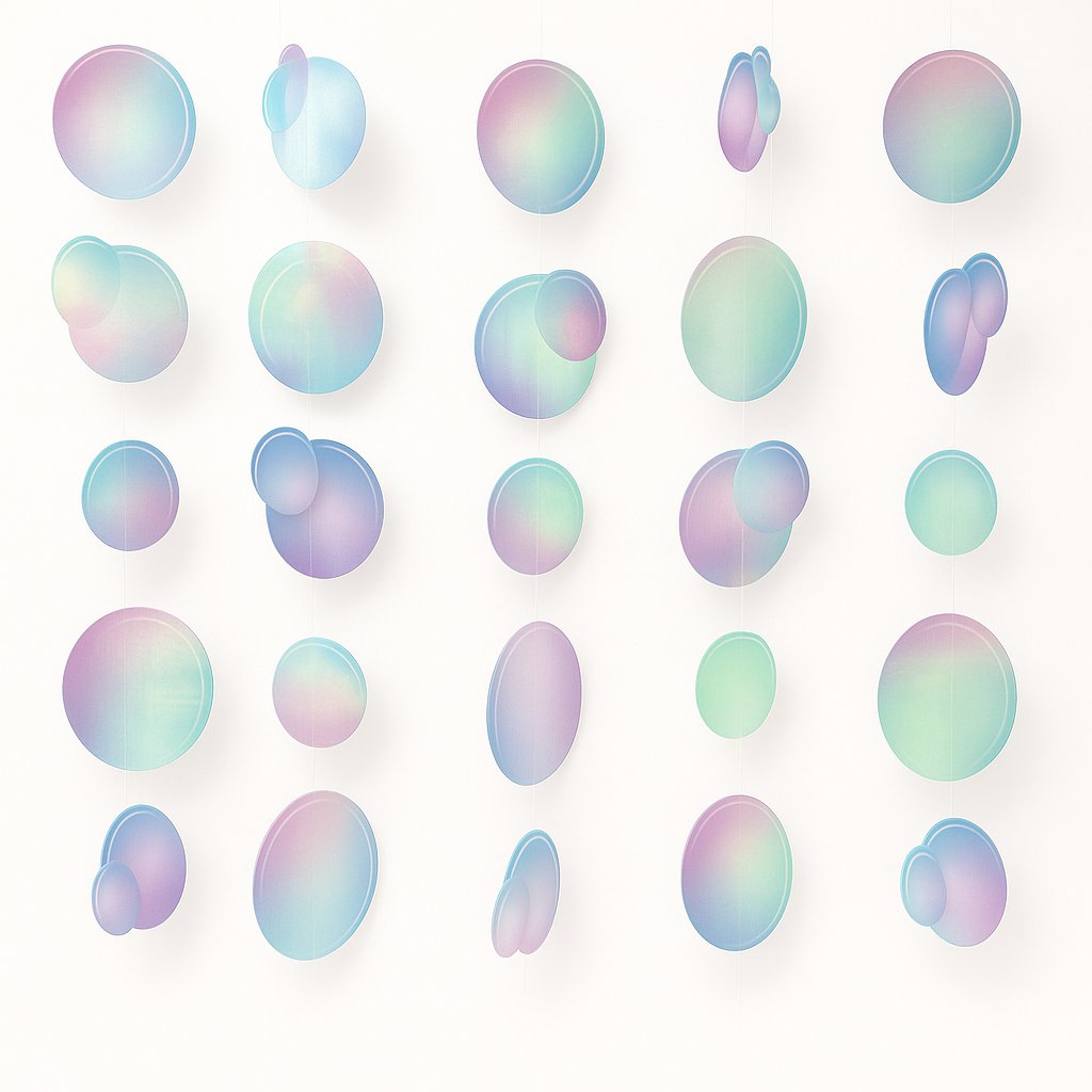 Iridescent Spa Party Hanging Decorations