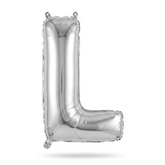 Silver Letter L Foil Super Shape Balloon