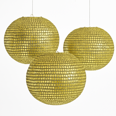 Gold Sequin Fabric Lanterns