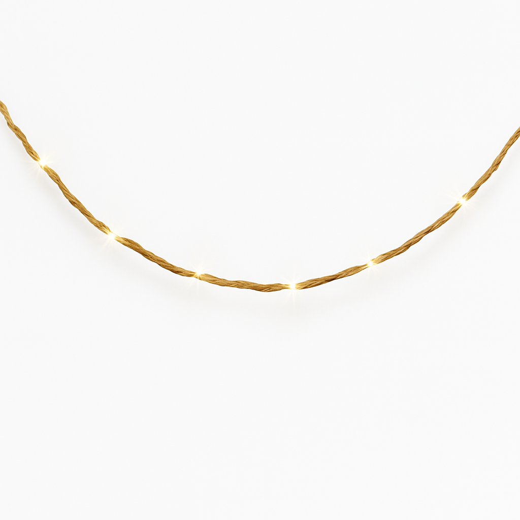 Rustic LED Rope String Lights - 9 ft