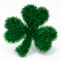 Mini 3D Tinsel Shamrock Decoration