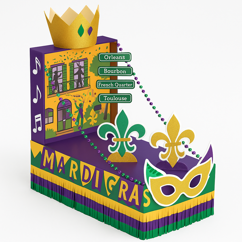 Mini Mardi Gras Float Kit for Masquerade Parties