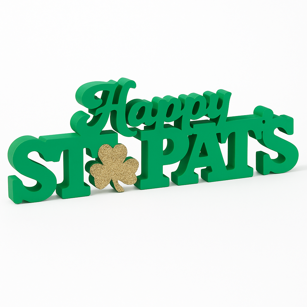 Sturdy MDF St. Patrick's Day Tabletop Sign