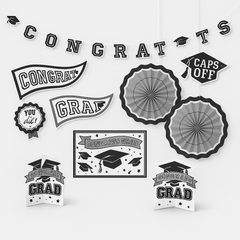 White Graduation Room Decorating Kit