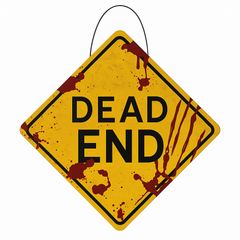 Spooky Dead End Metal Hanging Sign