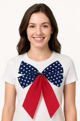 Patriotic Stars and Stripes Decorative Bow