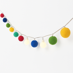 Summer Boho Pom Pom String Lights - 7 ft