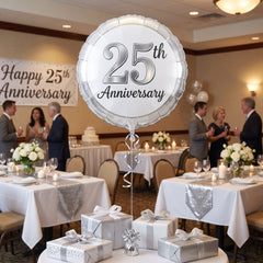 Elegant 25th Anniversary Foil Balloon