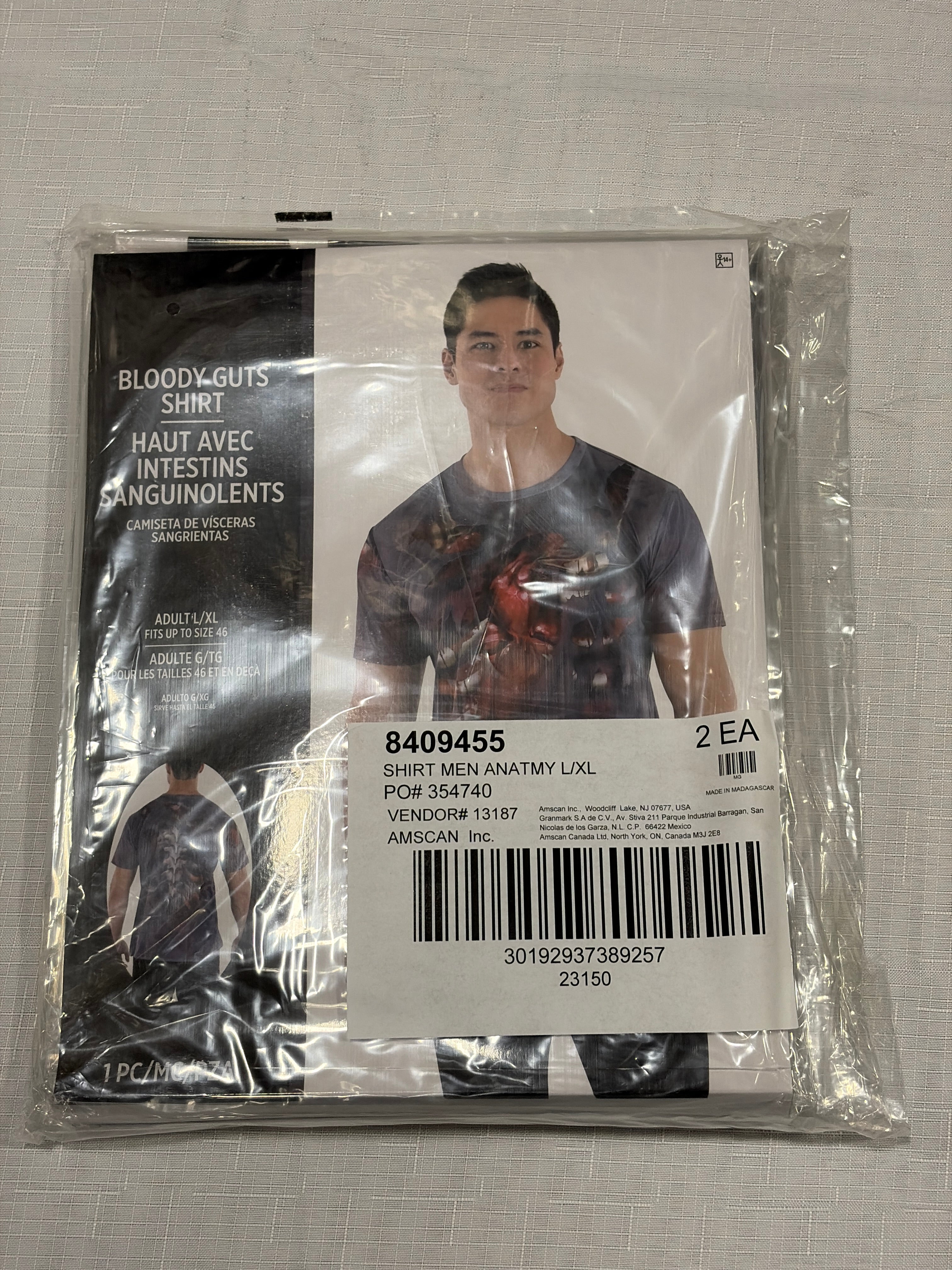 Men's Guts Anatomy T-Shirt Costume Accessory - Perfect for Halloween
